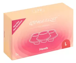 Womanizer W-Heads Replacement Silicone Heads L Red 3-Pack