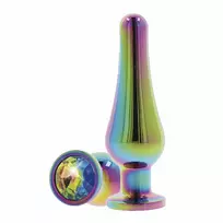 TOYJOY ToyJoy Twilight Bum Bijou Small Aluminum Plug with Rainbow Crystal 9.2cm
