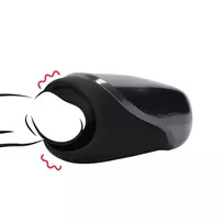 Loveline Vibrating Sensation Sleeve Licorice Black Ergonomic Design