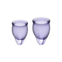 Satisfyer Feel Confident Menstrual Cup Set - Medical Silicone, 2 Sizes, 15/20 ml