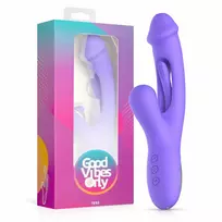 Good Vibes Only Good Vibes Only Tess Silicone Rabbit Vibrator with Dual Motors Pink