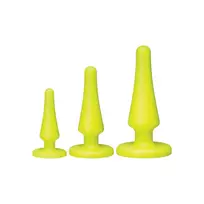 Doc Johnson Doc Johnson Launch! Silicone Anal Trainer Set Yellow - Progressive System