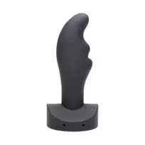 XR Brands Zeus Electro Zinger Ribbed Silicone E-Stim Plug - Conductive, Medium