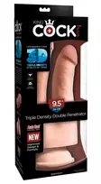 King Cock KCP 9.5 TD Intimate Dual-Shaft Model with Suction Base TPE 24cm