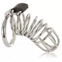 METAL HARD METAL HARD Stainless Steel Cage System 35mm - Chastity Lock Kit