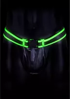 Ouch! by Shots Ouch! Glow in the Dark Jockstrap S/M - Adjustable Fluorescent Harness