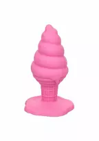 CALEXOTICS Naughty Bits Yum Bum Ice Cone Silicone Plug with Suction Base 10 cm