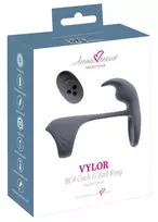 beau coeur beau coeur Vylor RC Silicone Dual Motor Intimate Ring, Black, 13.5 cm