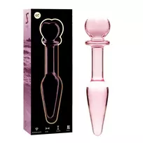 NEBULA SERIES BY IBIZA Ibiza Nebula Series Model 7 Intimate Plug Borosilicate Glass Pink 13.5cm
