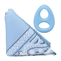 Doc Johnson The Code Silicone Support Ring & Bandana Set Light Blue by Rock Solid