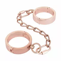 Rosy Gold Rosy Gold Adjustable Metal Handcuffs with Quick Release, Rose Gold Finish