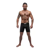 Male Power Male Power Black Nite Compression Shorts Long Leg L