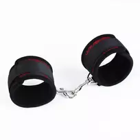 OHMAMA OHMAMA Scandal Adjustable Wrist Restraints - One Size, Black-Red