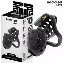 ADDICTED Addicted Toys Locked System Chastity Cage 10.5 cm, Adjustable Rings