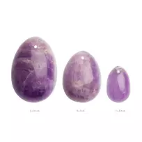 La Gemmes La Gemmes Yoni Egg Set Pure Amethyst - 3 Sizes, Natural Crystal Trainer