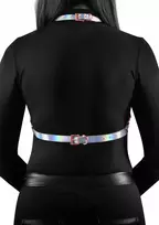 NS NOVELTIES Cosmo Harness Crave Chest Harness Rose Gold Adjustable Vinyl S/M