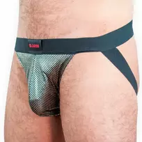 BURN BURN 023 JOCK STUDIO 54 L - Premium Mesh Jockstrap, Shiny Details, Large