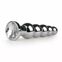 Easytoys Rimba Aluminium Plug Clear Crystal - Elegant Metal Intimate Accessory