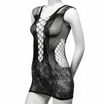 CALEXOTICS CalExotics Scandal Peek-A-Boo Mesh Mini Dress One Size Black