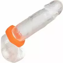 CALEXOTICS CalExotics Alpha Prolong Liquid Silicone Hexagonal Ring Orange 2 cm