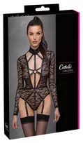 Cottelli Cottelli Lingerie Body Lace M Long Sleeve Lace Harness Black