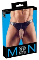 Svenjoyment Imitate Leather Men’s String S - Black, Polyurethane Finish