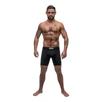 Male Power Black Nite Long Compression Shorts M Black