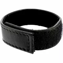 LEATHER BODY Metal Hard Adjustable Leather Body Strap Black - Universal Fit, Velcro Closure