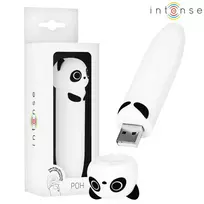 INTENSE Intense POH Panda USB Rechargeable Vibrating Mini Bullet 10 cm Black