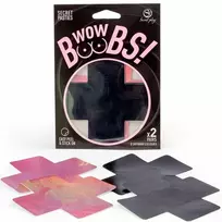 SECRETPLAY Secret Play WOW BOOBS! X Reusable Holographic Nipple Covers Set 8cm