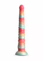 NS NOVELTIES NS Novelties Colours Stacked 12 inch Silicone Model, Tri-Colored, Satin Finish