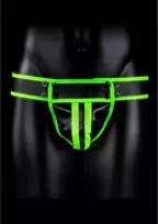 Ouch! by Shots Ouch! Striped Jockstrap S/M - Glow-in-the-Dark, Adjustable Fit