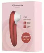 WOMANIZER Womanizer Pro Red - Compact Air Technology Stimulator, 11 Levels, Waterproof