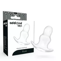 ADDICTED Addicted Toys Medium Anal Dilator 11 cm Transparent TPE Waterproof