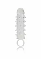 CALEXOTICS Stud Extender with Support Ring - TPR Sleeve, Anatomical Fit, Clear