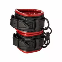 Sportsheets Sportsheets Saffron Adjustable Vegan Leather Wrist Restraints, Red
