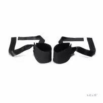 Lelo LELO Etherea Silk Cuffs Black - Luxurious Restraint with Suede & Silk Finish