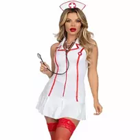 Leg Avenue Head Nurse Costume White S/M - Professional Medical Theme Set