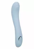 CALEXOTICS Azure Collection Contoured G Vibrating Massager, 12 Modes, Blue