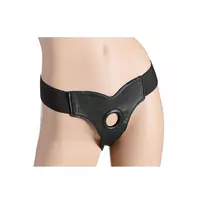 XR Brands Blush Bella Adjustable Velvet Strap-On Harness with Padded Support Panel