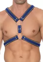 Ouch! by Shots Z Series Scottish Leather Harness L/XL with Stainless Steel Details