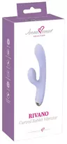 beau coeur beau coeur Rivano Curved Rabbit Vibrator, Dual Motor, Soft Silicone, 20.4cm