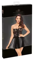 Noir Noir Handmade Corset Dress L - Elegant Lace & Powerwetlook Finish