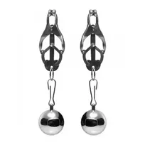 XR Brands Deviant Monarch Adjustable Weighted Pressure Clamps 2x227g Black