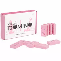 SECRETPLAY SecretPlay Wooden Domino Game - Couple’s Board Activity, 28 Illustrated Tiles