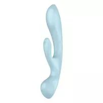 Satisfyer Satisfyer Triple Oh Rabbit-Style Vibrator & Massage Wand, Silicone, Pink