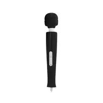 Shots Rechargeable Massage Wand 10-Speed Flexible Head Black