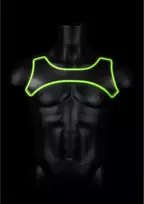 Ouch! by Shots Ouch! Neoprene Harness Glow in the Dark Adjustable S/M Green