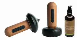 S2 Hot Stone Massage Wand - Handcrafted Bian Stone, 7 Modes, 4 Heat Levels