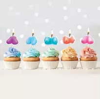 Little Genie Productions Kheper Games Boob Candle Set - Pack of 5 Decorative Shaped Candles